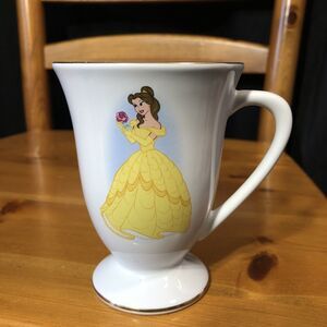 Disney Store Beauty Beast Belle "Tale As Old As Time" Pedestal Coffee Cup